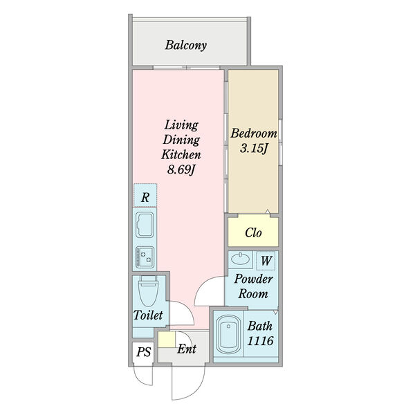 MOVE中村公園KRONEの間取り