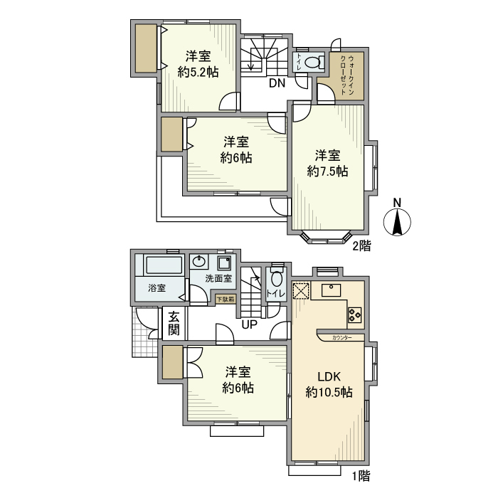 蔵敷戸建の間取り