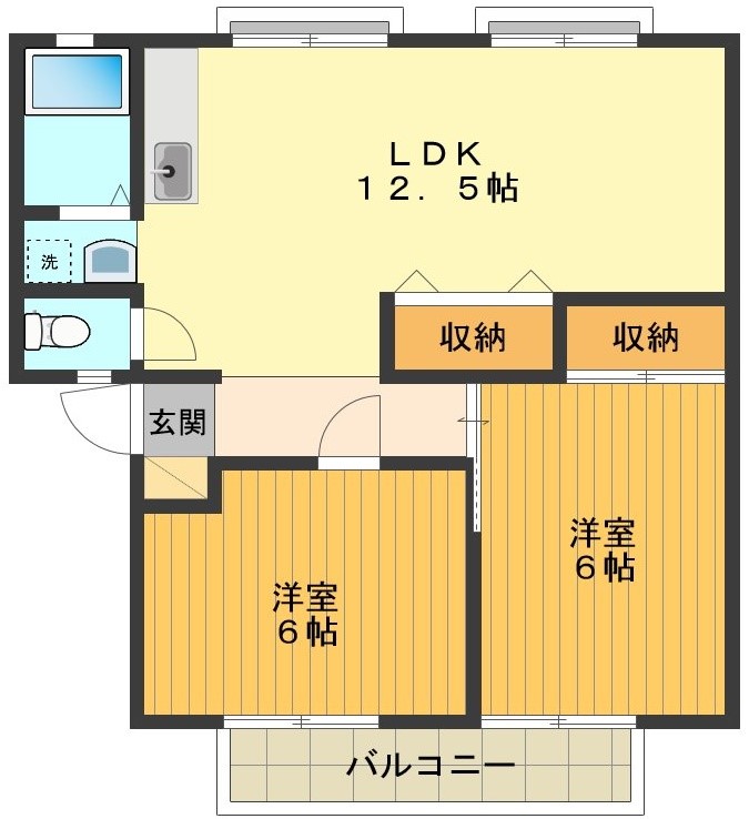 サンガーデン中山Aの間取り