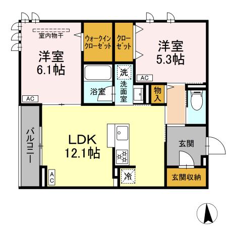 (仮称)D-ROOM東葛西の間取り