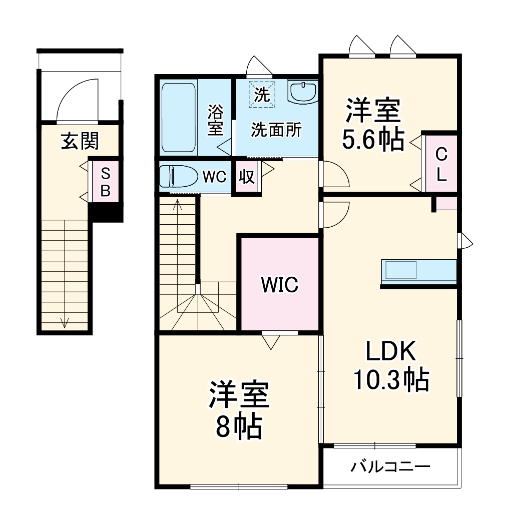 花客家Bの間取り