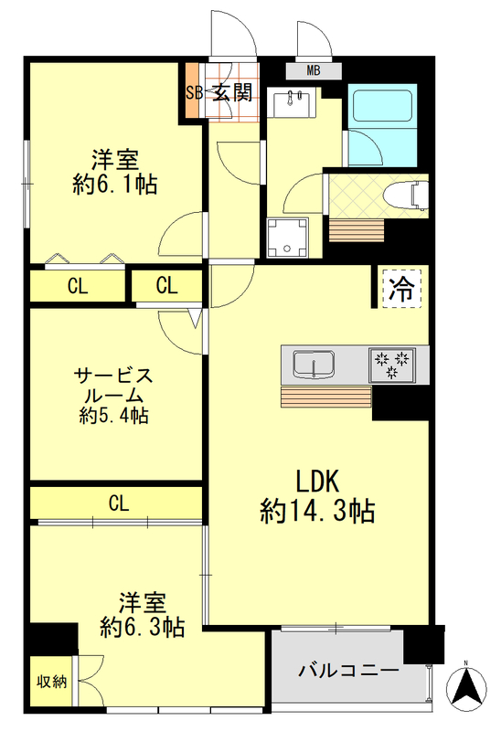 青葉台サンクスビルの間取り