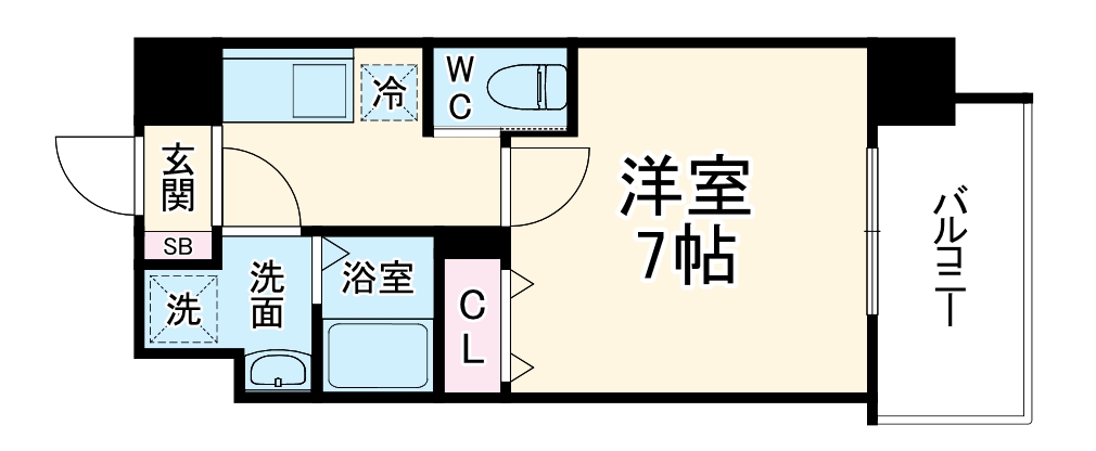 福島の完工年月(2019年3月)築の賃貸マンションの間取り