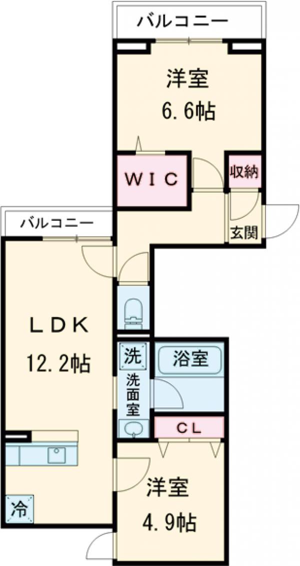 セレスティア東保木間Ⅱの間取り