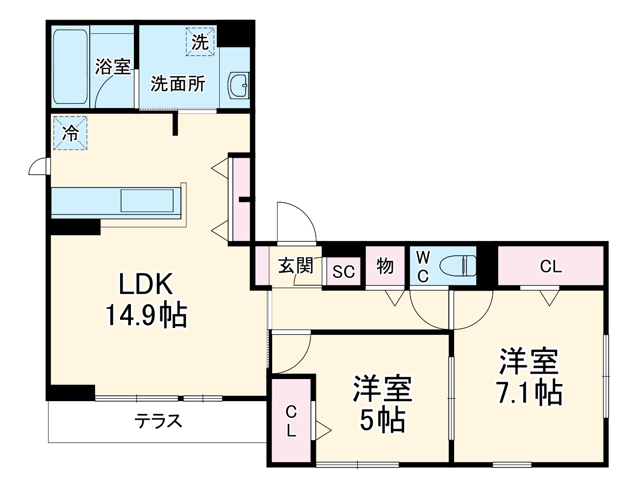 luvita新福寺町の間取り