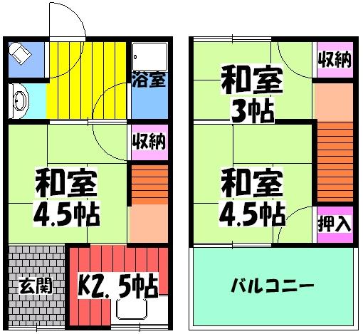花園荘の間取り