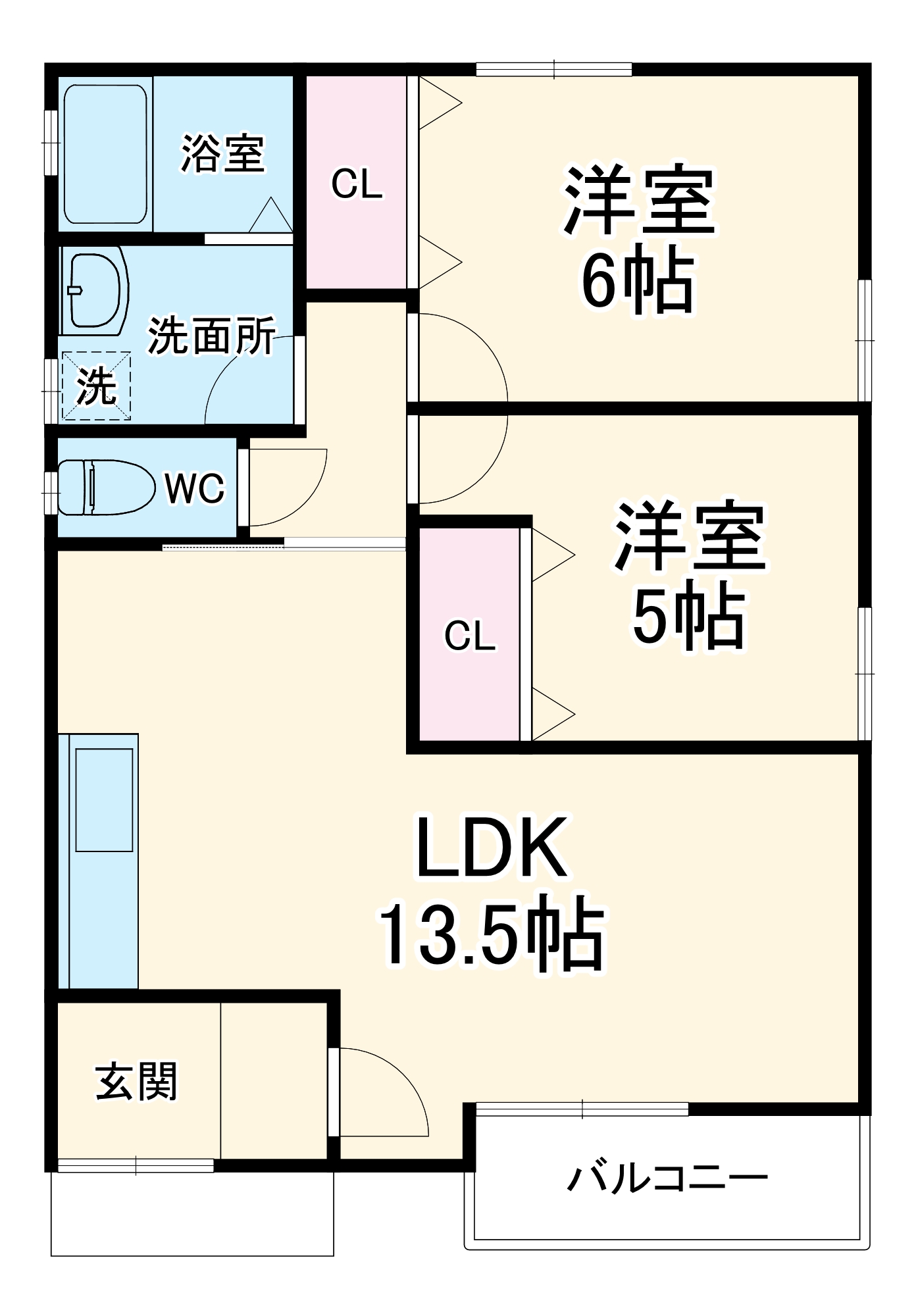 南寺方中通1丁目貸家の間取り