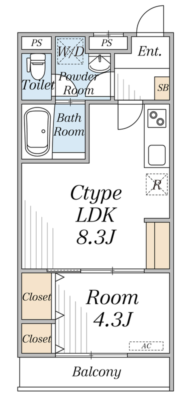 リブリ・IshidaⅢの間取り