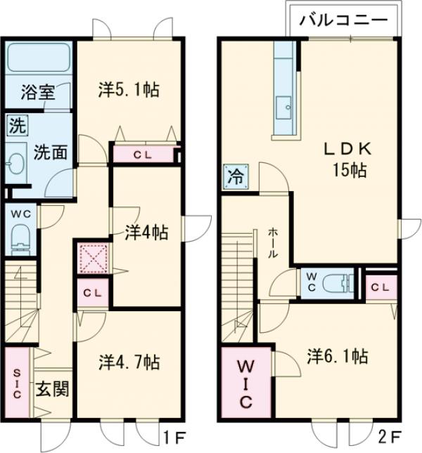 オルキデ蘆花公園七番館の間取り