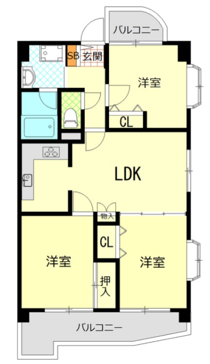 スカイビュー井荻の間取り