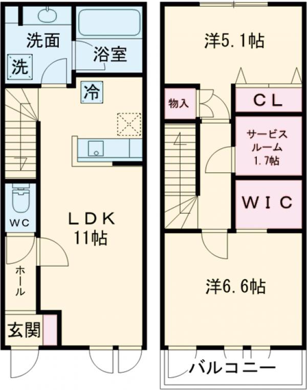 オルキデ蘆花公園六番館の間取り