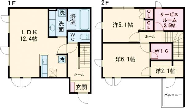 オルキデ蘆花公園六番館の間取り