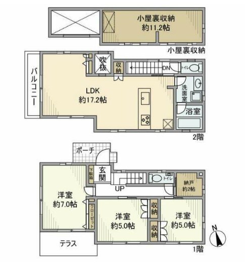 浜田山戸建の間取り