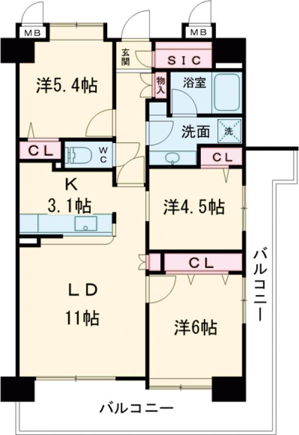 コンフォリア板橋仲宿の間取り