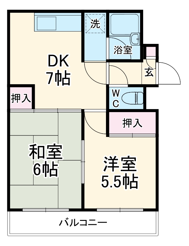 リーベンドハウス中桜塚の間取り