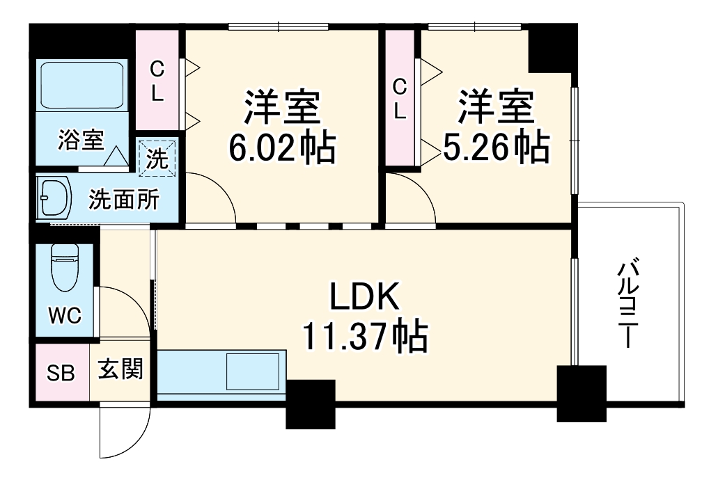 間之町御池レジデンスの間取り