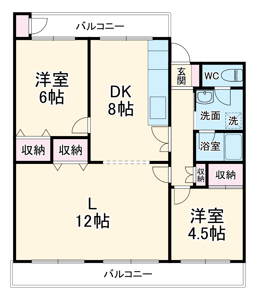 岡田団地13号棟の間取り