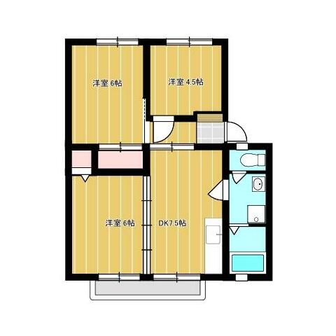 アールヒルズBの間取り