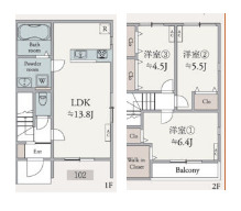 Sud Regione台町 Dの間取り