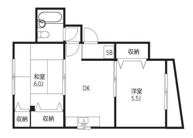 マンション渡田の間取り