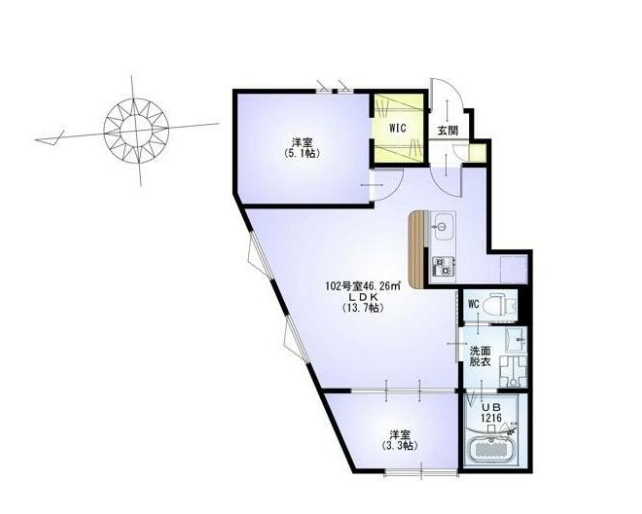 VILLEST 溝の口 NORTHの間取り
