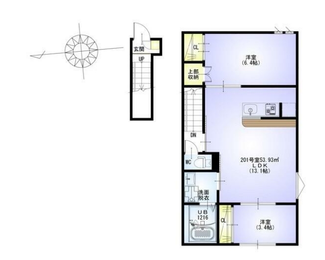 VILLEST 溝の口 NORTHの間取り