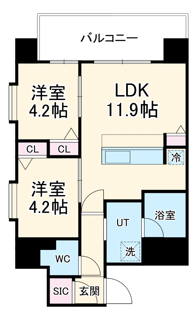 スプランディッド玉造の間取り