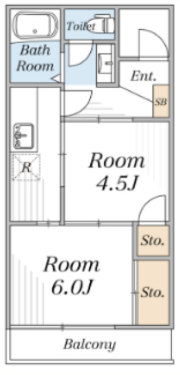 立石の完工年月(1978年5月)築の賃貸マンションの間取り