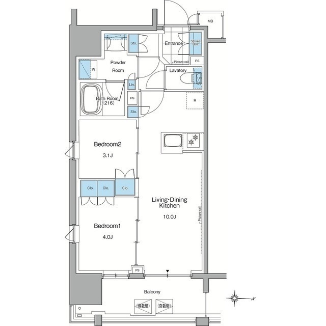 ルフォンプログレ赤羽マークスの間取り