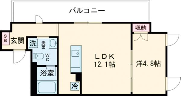 Fullea代々木(フレアヨヨギ)の間取り
