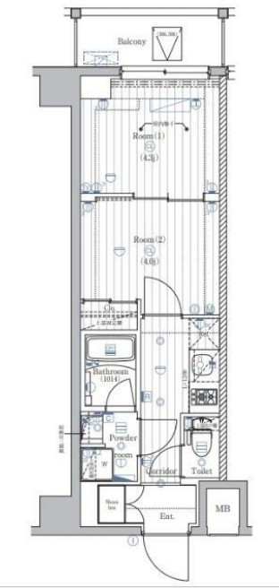 PREMIUM CUBE 西荻窪#moの間取り