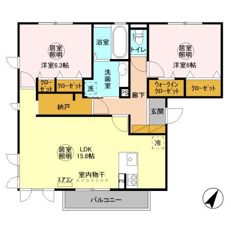 ヴァレンティーナ Eの間取り
