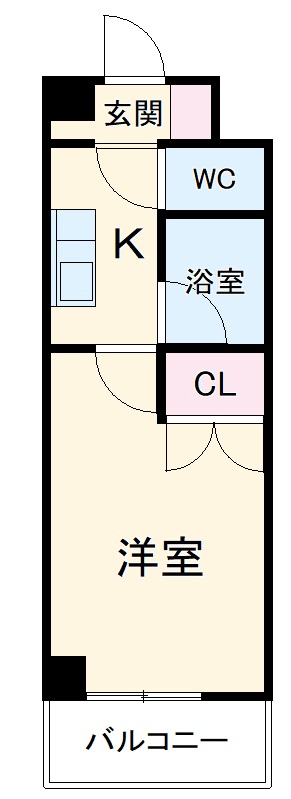 四番の完工年月(1999年1月)築の賃貸マンションの間取り