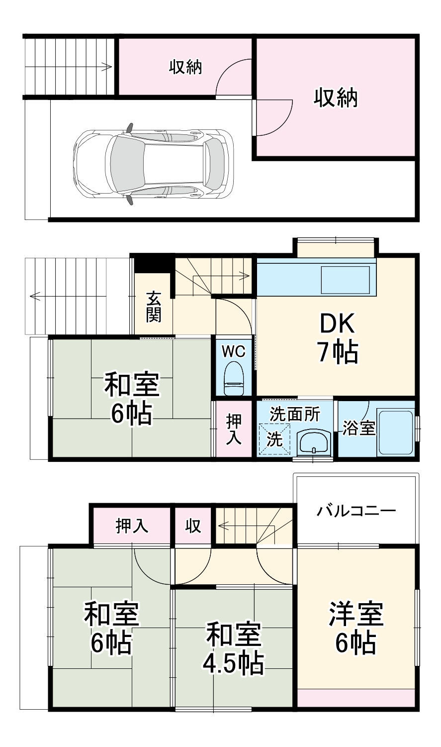 柳田町借家の間取り