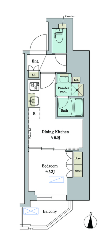 Brillia ist 錦糸公園の間取り