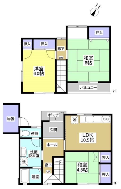 テラスハウスみかたはらの間取り