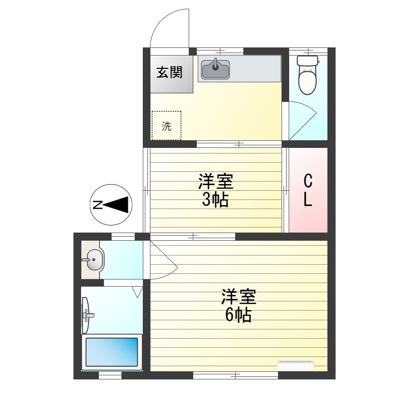 金森アパートの間取り
