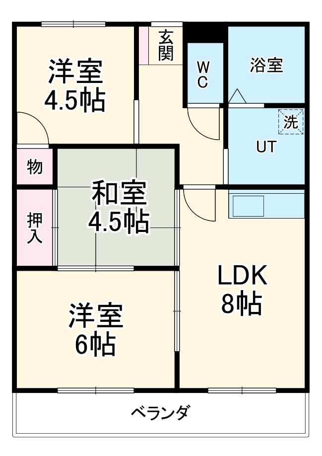 リバークレストワンの間取り