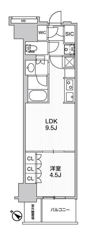 WORVE横浜伊勢佐木町の間取り