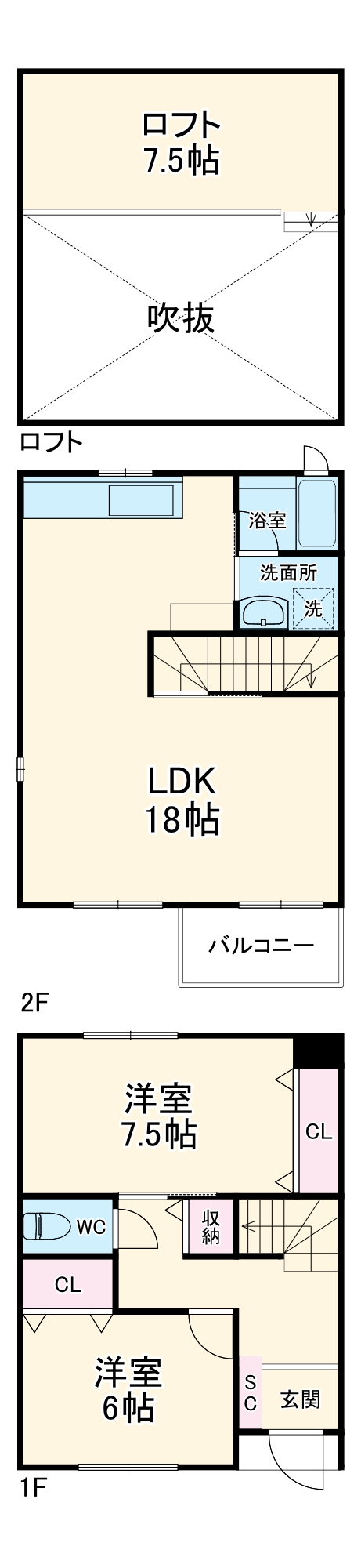 ドミール文学の道の間取り