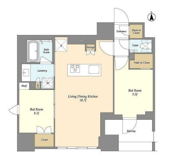 ドゥーエ府中Ⅰの間取り