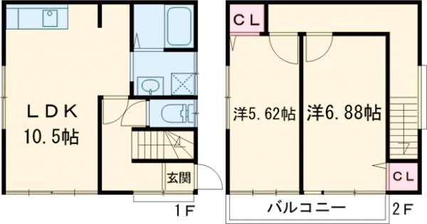水元1丁目貸家の間取り
