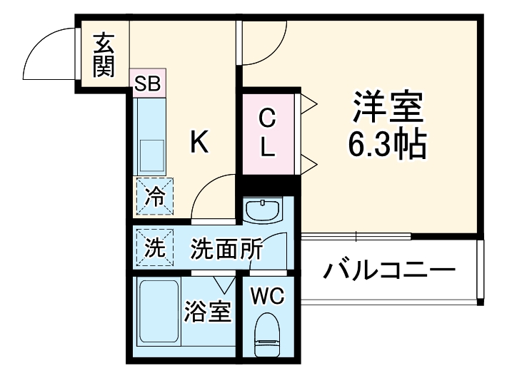 (仮称)藤沢本町Bアパートの間取り