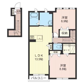 ラ・フォンテ Dの間取り