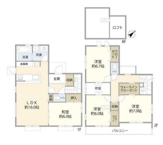 市川市国府台6丁目住宅の間取り