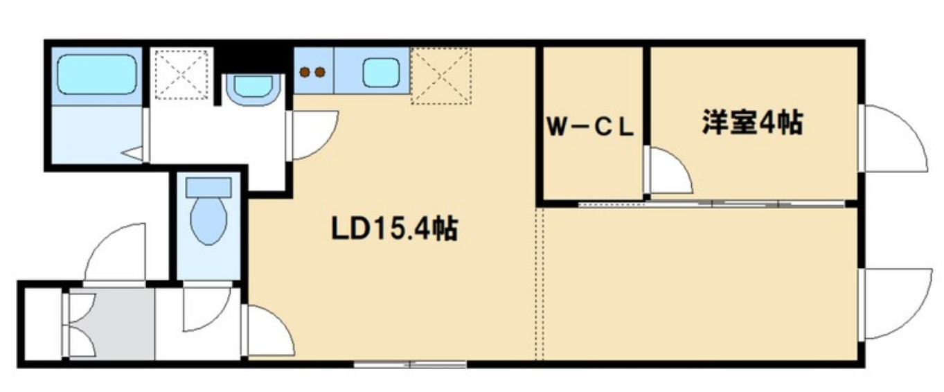 Meldia Residential 北千住の間取り