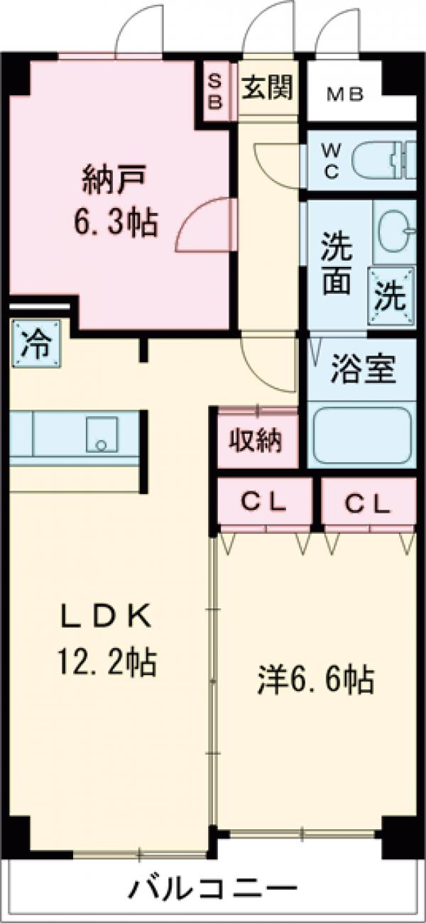 ボヌール都立大学弐番館の間取り