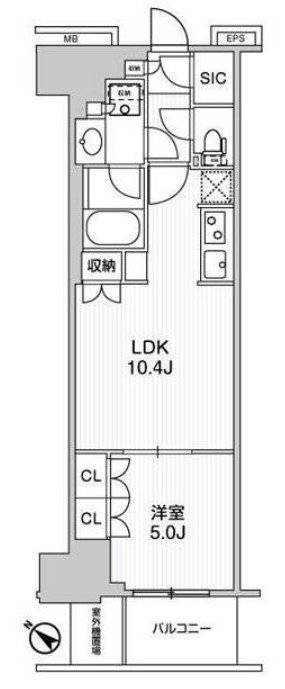 WORVE横浜伊勢佐木町の間取り