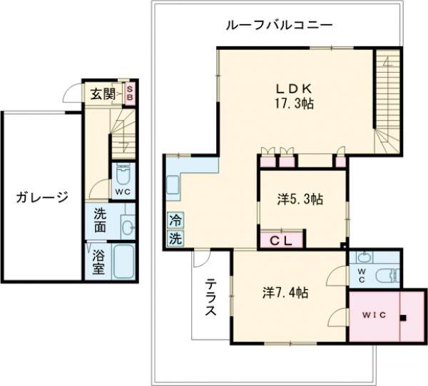 Cuore Akatsukaの間取り