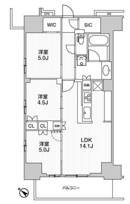WORVE横浜伊勢佐木町の間取り